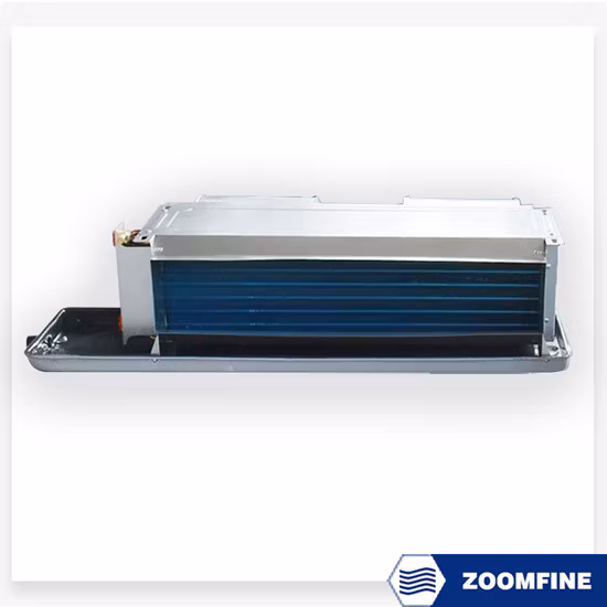 Bajo ruido BLDC Ec motor techo oculto piso Fan Coil con conexión de drenaje universal